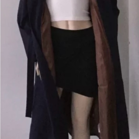 NWT Eileen Fisher Women’s Midnight Blue Wrap Coat Size Medium - Picture 3 of 11